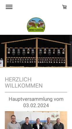 Vorschau der mobilen Webseite www.swissfleckvieh.ch, IG Swiss Fleckvieh