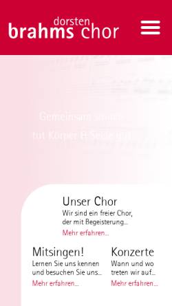 Vorschau der mobilen Webseite brahms-chor-dorsten.de, Brahms-Chor Dorsten