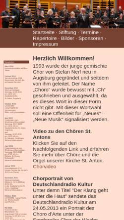 Vorschau der mobilen Webseite www.chorodarte.de, Choro d'Arte, St. Anton, Augsburg