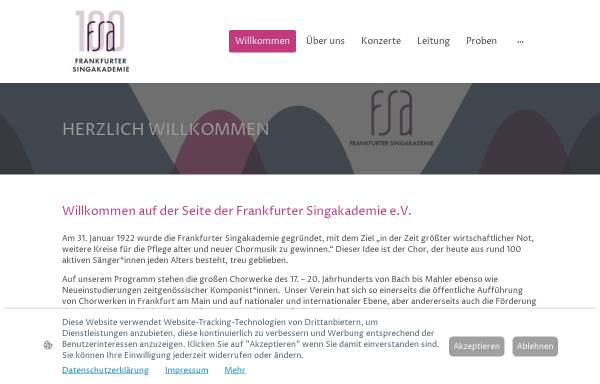 Vorschau von www.frankfurter-singakademie.de, Frankfurter Konzertchor