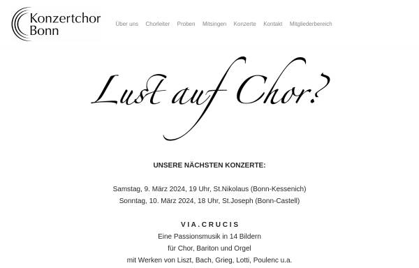 Vorschau von www.konzertchor-bonn.de, Konzertchor Bonn e.V.