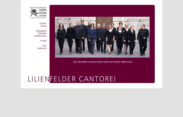 Vorschau von www.lilienfelder-cantorei.de, Lilienfelder Cantorei e.V.
