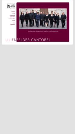 Vorschau der mobilen Webseite www.lilienfelder-cantorei.de, Lilienfelder Cantorei e.V.