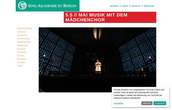 Vorschau von www.sing-akademie.de, Sing-Akademie zu Berlin