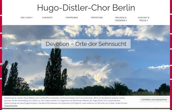 Vorschau von www.hugo-distler-chor.de, Hugo-Distler-Chor Berlin