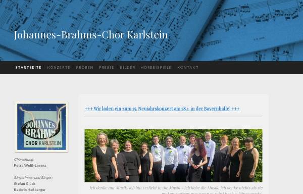 Vorschau von www.jbc-karlstein.de, Johannes-Brahms-Chor, Karlstein