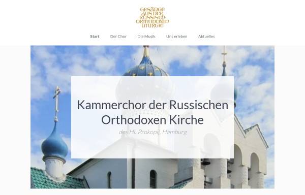 Vorschau von www.kammerchor-russisch-orthodoxe-kirche-hamburg.de, Kammerchor der Russischen Orthodoxen Kirche des Heiligen Prokop Hamburg
