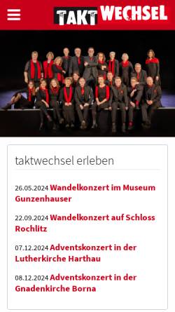 Vorschau der mobilen Webseite taktwechsel-chemnitz.de, taktwechsel e.V.