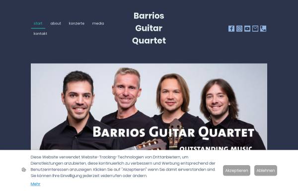 Vorschau von www.bgq.de, Barrios Guitar Quartet