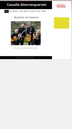 Vorschau der mobilen Webseite www.cassalla-gitarrenquartett.de, Cassalla Gitarrenquartett