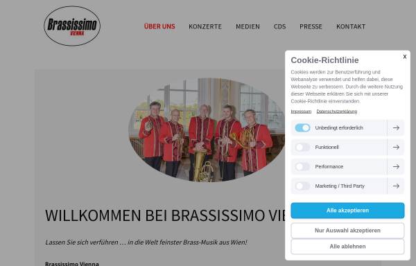 Vorschau von www.brassissimo.at, Brassissimo Vienna