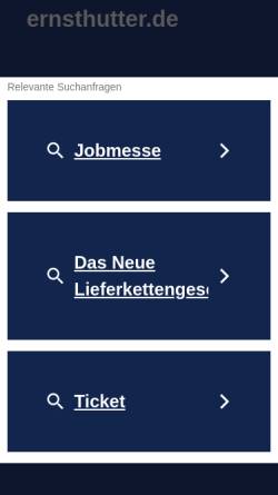 Vorschau der mobilen Webseite www.ernsthutter.de, Hutter, Ernst