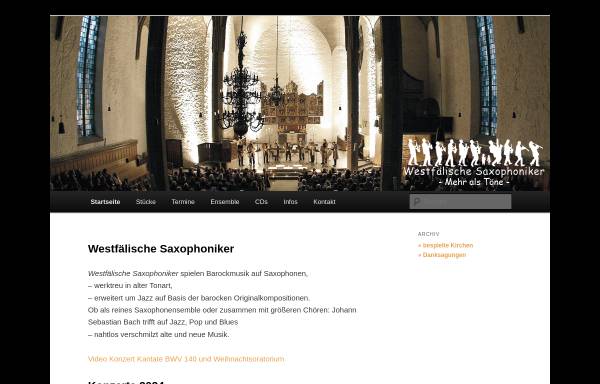 Vorschau von www.saxophoniker.de, Die Saxophoniker