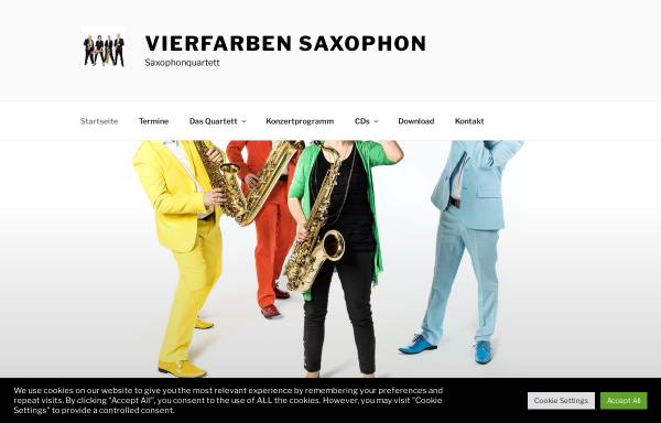 Vorschau von vierfarbensaxophon.de, Vierfarben Saxophon