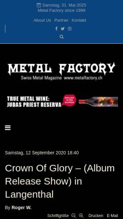 Vorschau der mobilen Webseite www.metalfactory.ch, Metalfactory: Judas Priest Interview