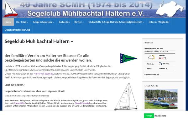Vorschau von www.scmh.de, Segelclub Mühlbachtal Haltern e.V.