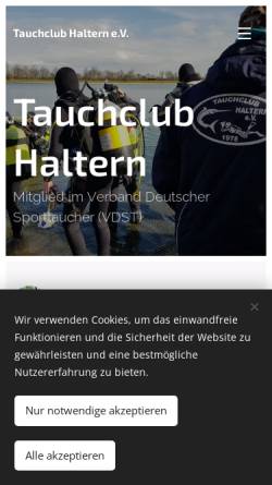 Vorschau der mobilen Webseite www.tauchclub-haltern.de, Tauchclub-Haltern e.V.