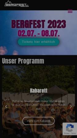 Vorschau der mobilen Webseite www.bergfest-ev.de, Bergfest e. V.