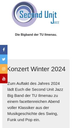 Vorschau der mobilen Webseite jazz.tu-ilmenau.de, Second Unit jazz - Big Band der TU Ilmenau