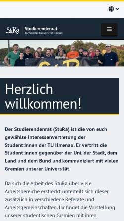 Vorschau der mobilen Webseite stura.tu-ilmenau.de, StuRa TU Ilmenau