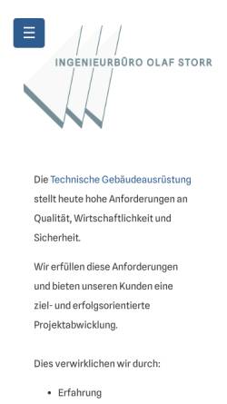 Vorschau der mobilen Webseite ingenieurbuero-storr.de, Ingenieurbüro Storr GbR