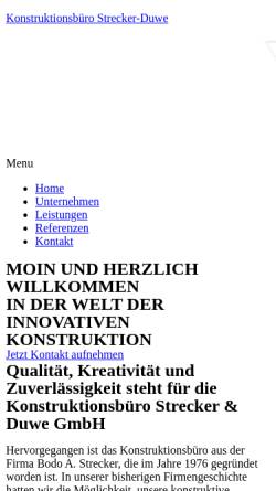 Vorschau der mobilen Webseite www.strecker-duwe.de, Strecker & Duwe Partnergesellschaft