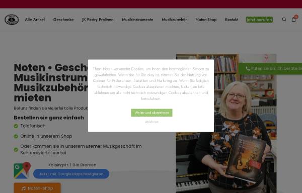 Vorschau von www.thein-noten.de, Musikalien & Noten Maria Thein