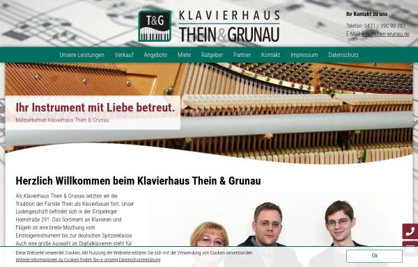 Vorschau von www.thein-klaviere.de, Pianohaus Thein