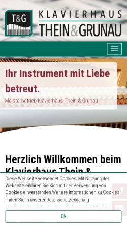 Vorschau der mobilen Webseite www.thein-klaviere.de, Pianohaus Thein