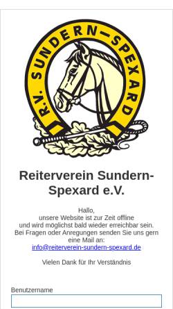 Vorschau der mobilen Webseite www.reiterverein-sundern-spexard.de, Reiterverein Sundern-Spexard e.V.