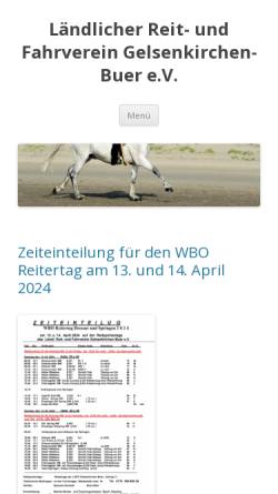 Vorschau der mobilen Webseite reitverein-gelsenkirchen-buer.de, Ländlicher Reit- und Fahrverein Gelsenkirchen-Buer e. V.