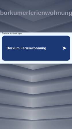 Vorschau der mobilen Webseite www.borkumerferienwohnungen.de, Vermietungs-Vermittlungen Mettjes