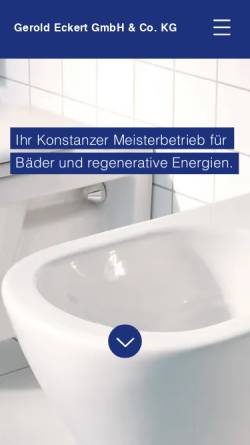 Vorschau der mobilen Webseite www.eckert-badstudio.de, Gerold Eckert Sanitär und Gasheizungen
