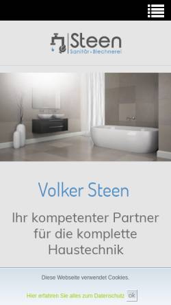 Vorschau der mobilen Webseite www.steen-konstanz.de, Sanitär und Blechnerei Volker Steen