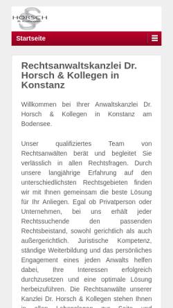 Vorschau der mobilen Webseite www.horsch-kollegen.de, Rechtsanwälte Dr.Horsch und Kollegen