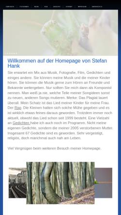 Vorschau der mobilen Webseite www.stefanhank.de, Musik und Gestaltung GbR Stefan Hank