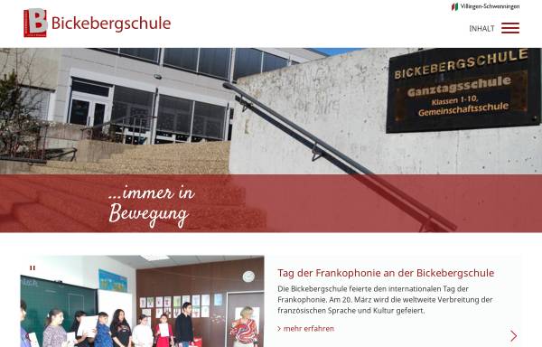 Vorschau von www.bickebergschule-vs.de, Bickebergschule