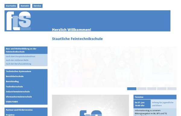 Vorschau von www.feintechnikschule.de, Staatliche Feintechnikschule