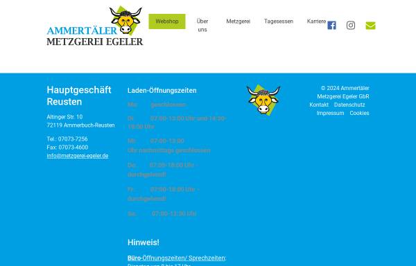 Vorschau von metzgerei-egeler.de, Ammertäler Metzgerei & Partyservice Egeler GbR