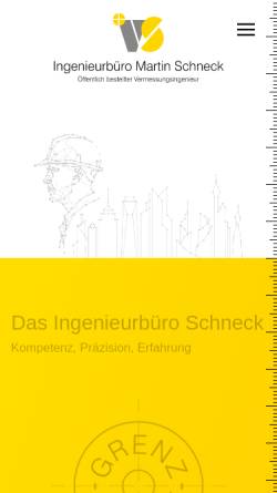 Vorschau der mobilen Webseite www.vb-schneck.de, Vermessungsbüro Schneck