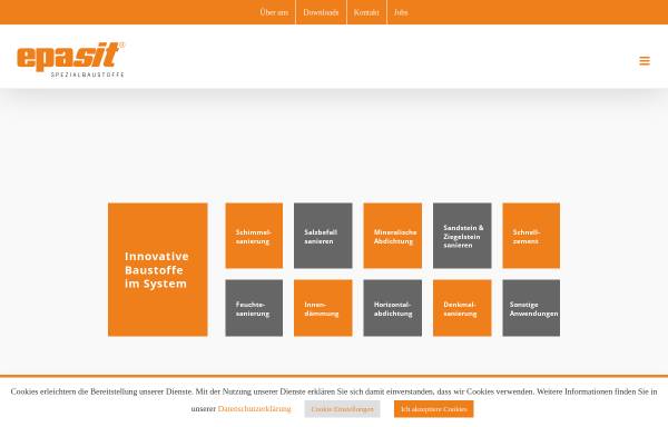 Vorschau von epasit.de, epasit GmbH - Spezialbaustoffe