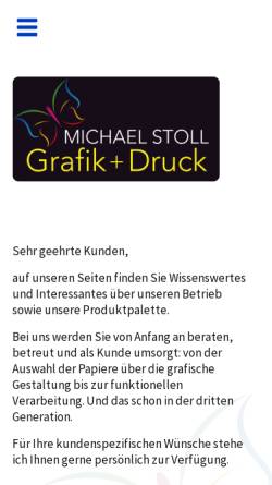 Vorschau der mobilen Webseite www.stolldruck.de, Stoll Druck