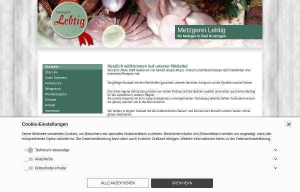 Vorschau von www.metzgerei-lebtig.de, Metzgerei Lebtig