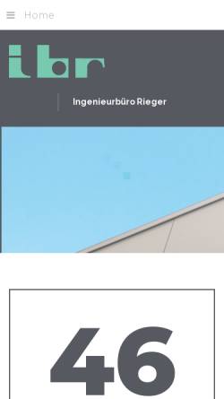 Vorschau der mobilen Webseite www.ibr-ellwangen.de, Ingenieurbüro Rieger