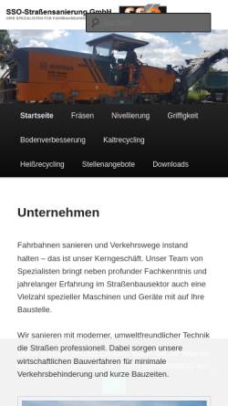 Vorschau der mobilen Webseite www.sso-strassensanierung.de, SSO Straßensanierung GmbH