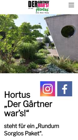 Vorschau der mobilen Webseite www.hortus-der-garten.de, Hortus Garten- und Landschaftsbau