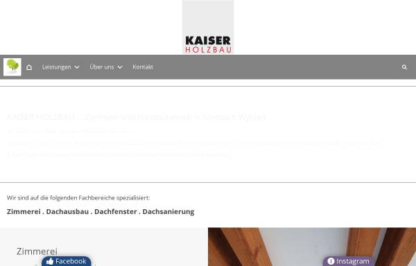 Vorschau von www.kaiser-holzbau.de, Kaiser-Holzbau