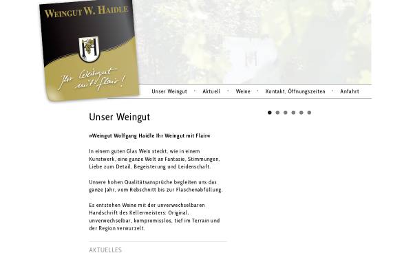 Vorschau von www.haidlewein.de, Weingut Wolfgang Haidle