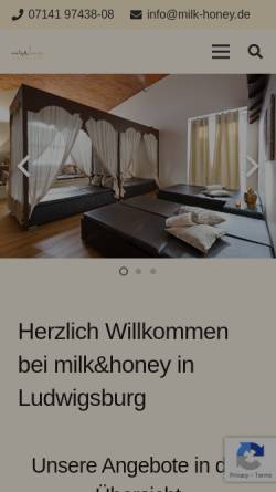 Vorschau der mobilen Webseite www.milk-honey.de, Milk & Honey