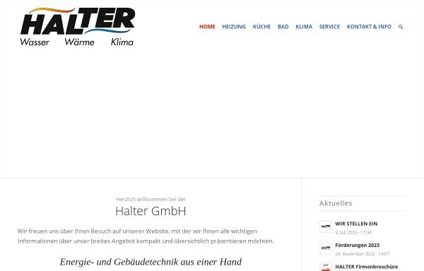 Vorschau von www.halter-gmbh.com, Halter GmbH - Wasser - Wärme - Klima